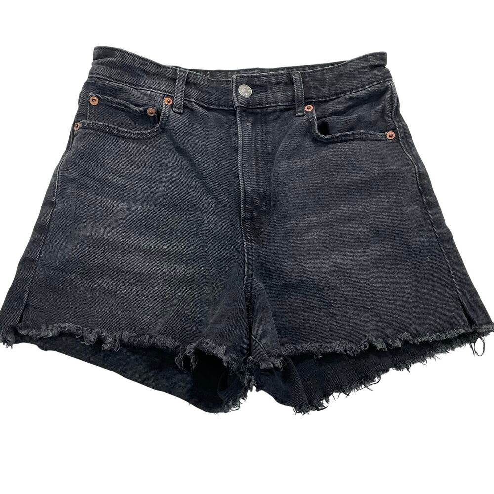 American Eagle Outfitters High Rise Black Wash Denim Shorts, Women's Size 4